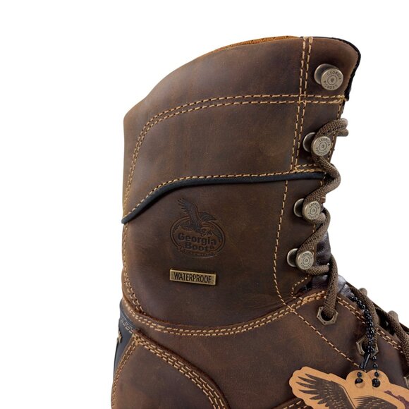 Georgia Boot AMP LT Low Heel Logger Soft Toe Work Boot 9.5 M Crazy Horse GB00472 main image 7